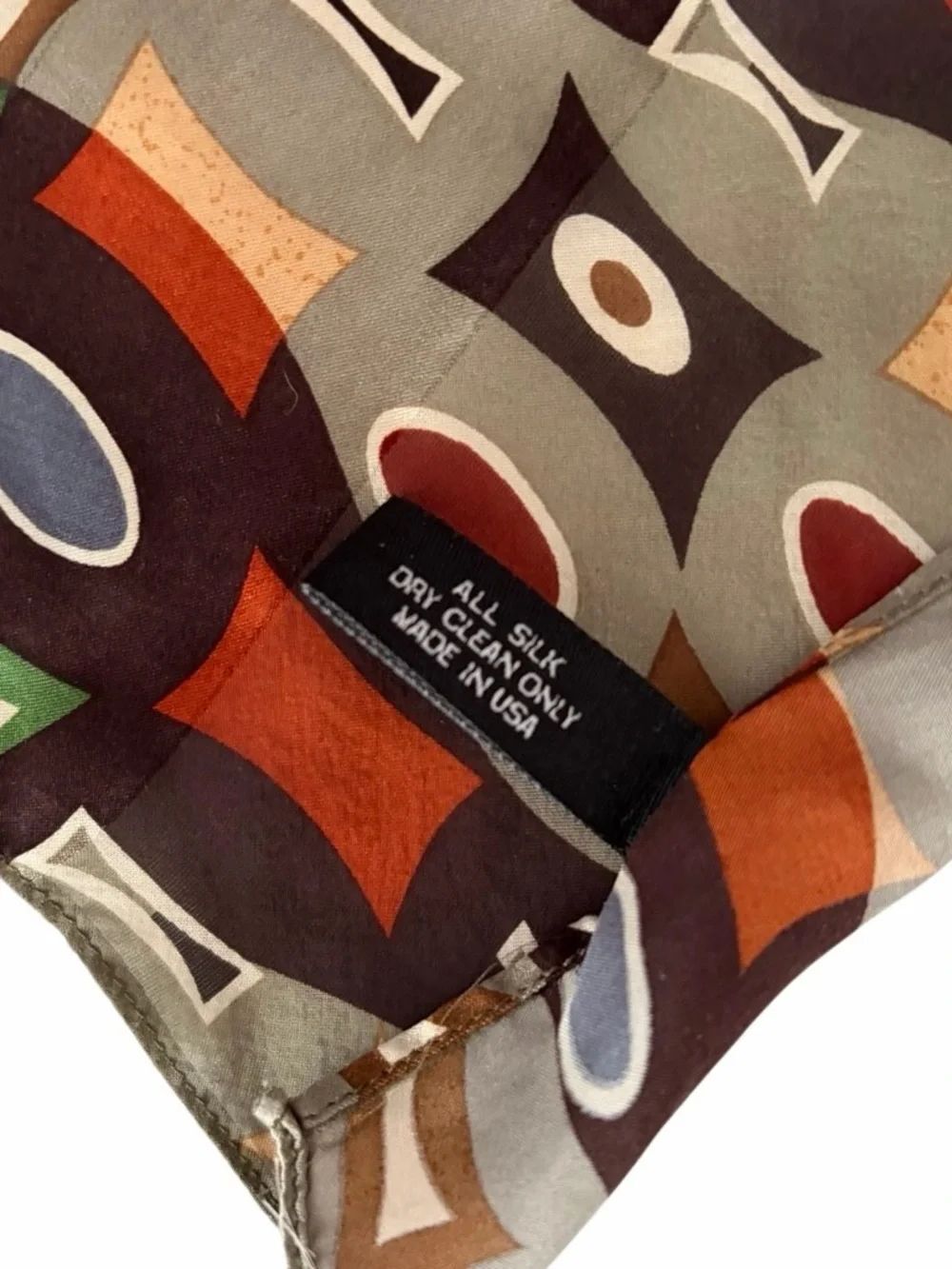 Kenneth Cole 100% silk scarf, & Black Tropical Floral scarf, silk feel set (2) - Picture 3 of 8